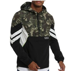 Superdry Jared Half Zip Overhead Colorblock Camo Anorak Jacket Medium